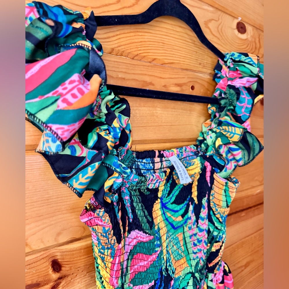 🌺Live 4 Truth🌺Colorful Maxi Dress with Ruffles - Picture 3 of 6
